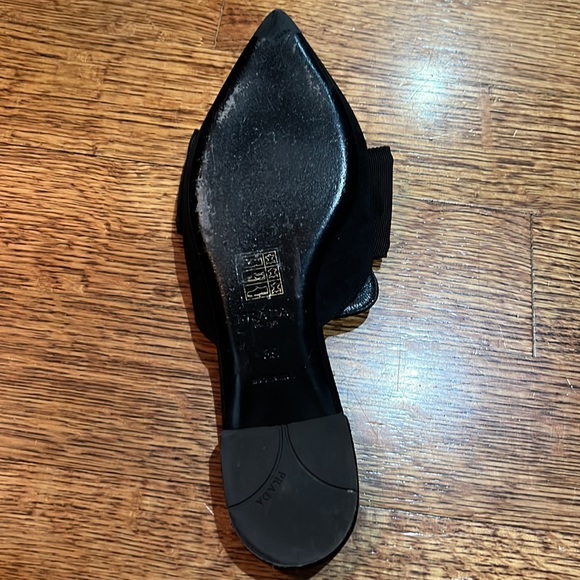 Prada Velvet & Bow Point-Toe Mule Slides - Picture 3 of 5